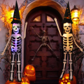 Dekoracja Halloween Lampka Duch Szkielet 150cm Ozdoba 