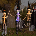 Dekoracja Halloween Lampka Duch Szkielet 150cm Ozdoba 