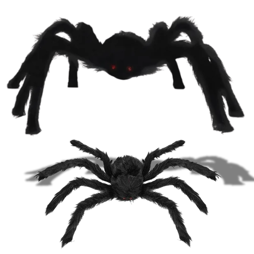 Pająk Halloween Czarny 30 cm Ozdoba Dekoracja 