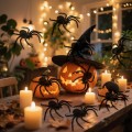 Duży Sztuczny Pająk Dekoracyjny 50 cm XL Dekoracja Halloween