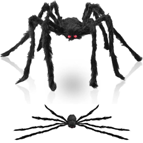 Duży Sztuczny Pająk Dekoracyjny 90 cm XL Dekoracja Halloween