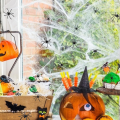60x Sztuczne Pająki Pająk Halloween Dekoracje 4cm 