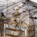 Sztuczna Czarna Pajęczyna Sieć Halloween +10 Pająków 300g