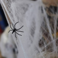 Sztuczna Pajęczyna Sieć Halloween Dekoracja + 10 Pająków XL 300g