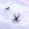 Sztuczna Pajęczyna Sieć Halloween Dekoracja + 10 Pająków XL 300g