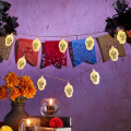 Girlanda Halloween Świetlna Czaszki Lampki LED