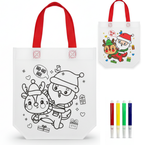 Świąteczna Torebka Do Malowania Kolorowania Kolorowanka Zestaw Kreatywny