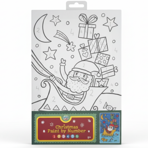 Kolorowanka Świąteczny Obrazek Do Malowania Mikołaj