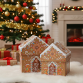 Pudełko Świąteczne 2 szt. Domek Piernikowy Opakowanie Na Prezent