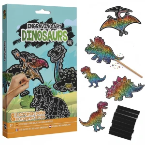 Wydrapywanka Dla Dzieci Zdrapywanka Magnesy Dinozaury 10 Szt.