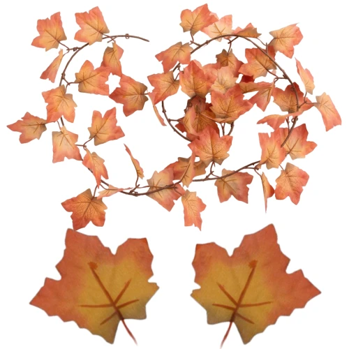 Girlanda z jesiennych sztucznych liści klonu dekoracja 180 cm