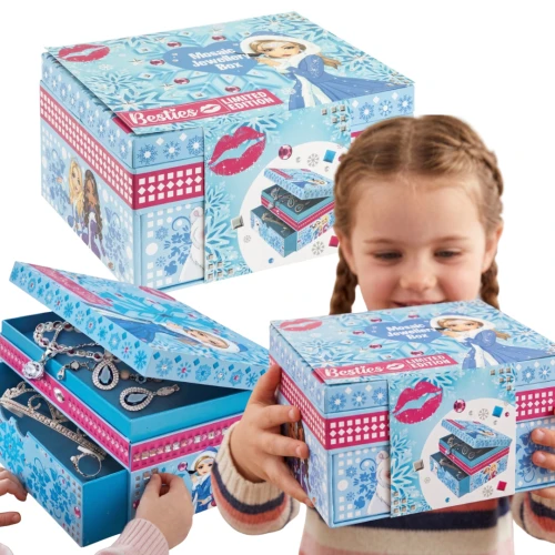 Szkatułka do dekoracji diamentowa mozaika z motywem księżniczki zestaw kreatywny DIY