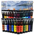 ZESTAW FARB AKRYLOWYCH 24x 36 ml Akryle Farby Duże Tubki Malarskie