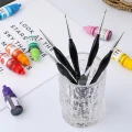 Pędzle precyzyjne malarskie do szczegółów z syntetycznym włosiem i drewnianymi trzonkami zestaw 6 szt.