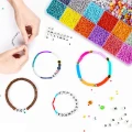 Zestaw koralików szklanych 2 mm do bransoletek 12 kolorów 12000 szt
