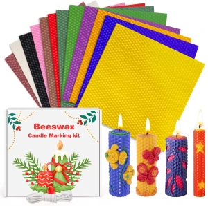 Zestaw do robienia świec z wosku pszczelego 12 arkuszy 20x20 cm