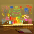 Tablica LED do rysowania podświetlana dla dzieci 30 x 20 cm z mazakami USB