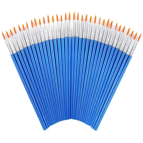 Pędzle malarskie precyzyjne do detali syntetyczne 19,5 cm 30 szt.