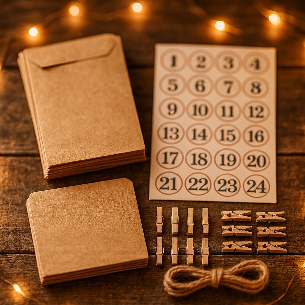 Kalendarz adwentowy DIY: Jak samodzielnie stworzyć wyjątkowy kalendarz z gotowego zestawu torebek i naklejek?