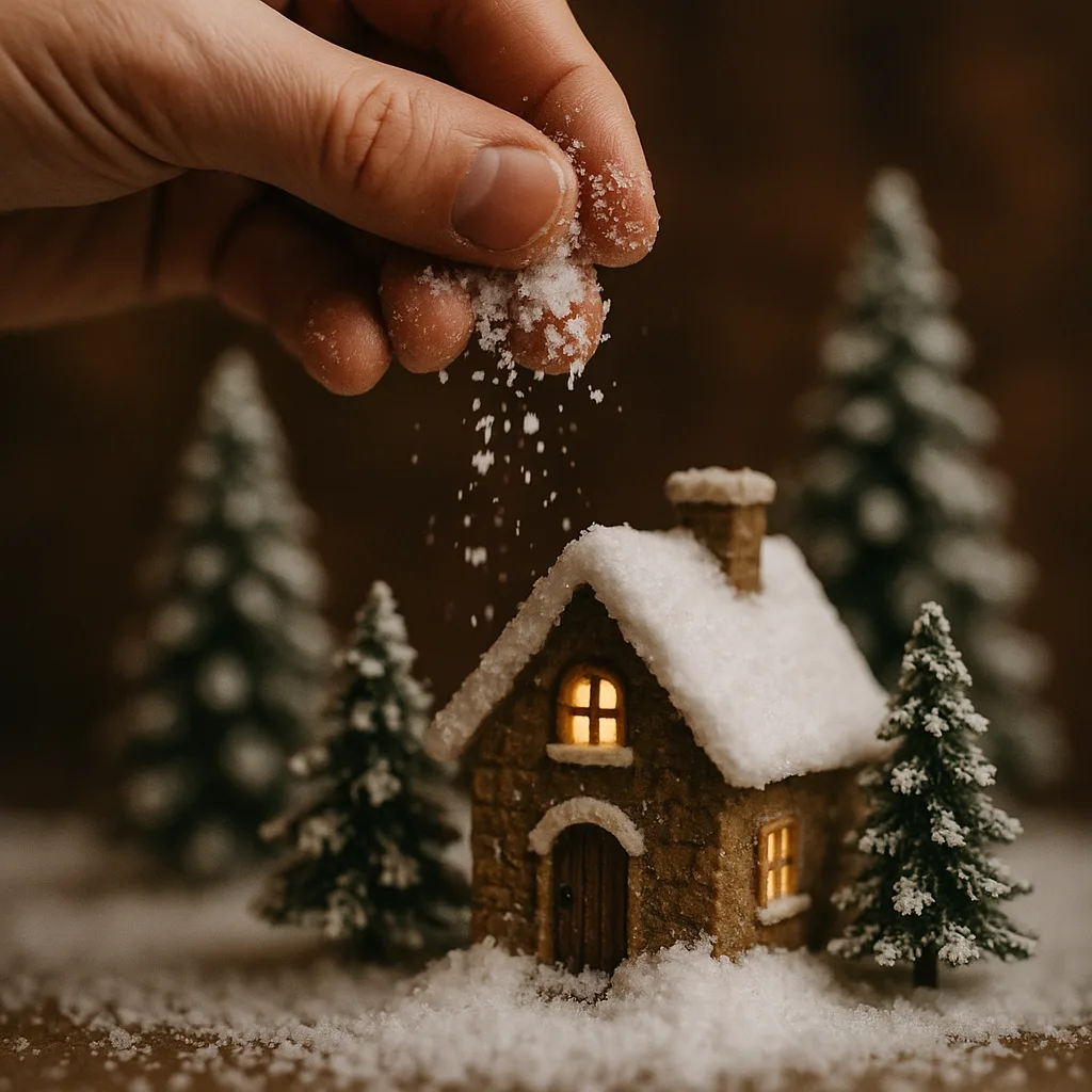 Zimowy krajobraz w Twoim domu: Jak używać maty śniegowej i sztucznego śniegu do tworzenia świątecznych dioram?