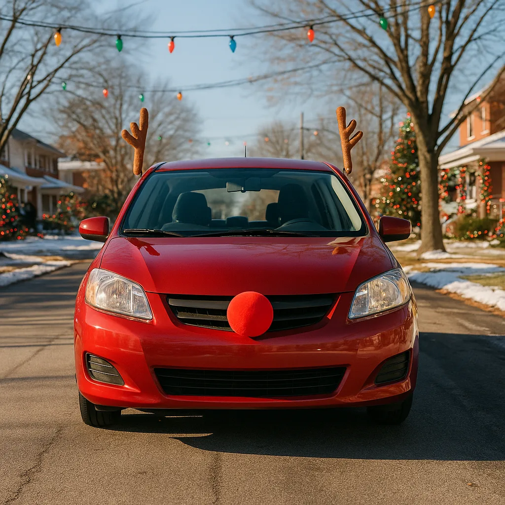 Zmień swoje auto w renifera Rudolfa! Jak bezpiecznie zamontować świąteczne rogi i nos?