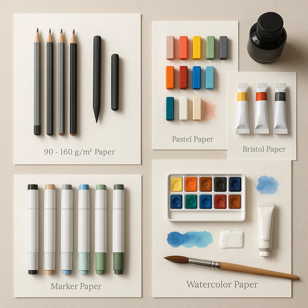 Jak dobrać papier i podłoże do technik artystycznych - przewodnik po gramaturach i fakturach