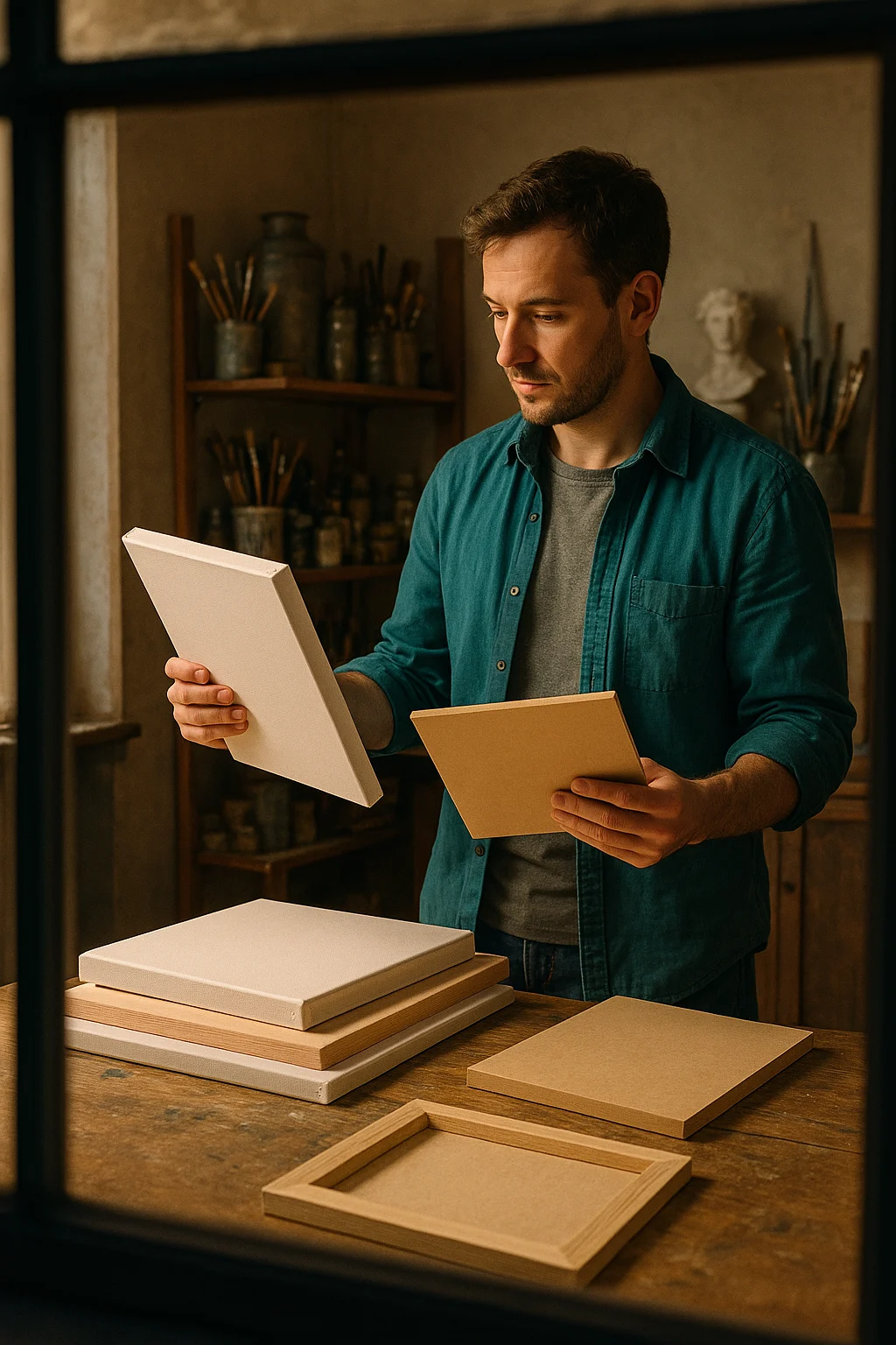 Jakie podobrazie wybrać? Różnice między płótnem na ramię a panelowym